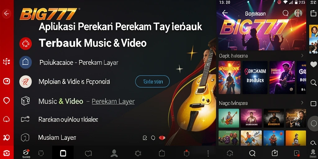 Tampilan antarmuka aplikasi Perekam Layar BIG777 yang modern dan user-friendly.