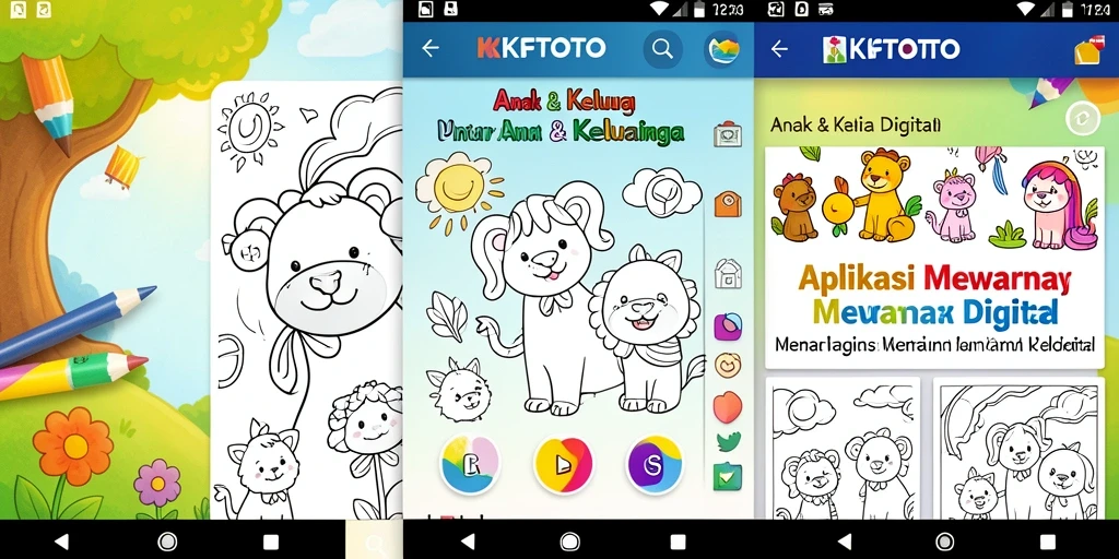 Screenshot KPKTOTO menampilkan fitur mewarnai yang menyenangkan untuk anak-anak.