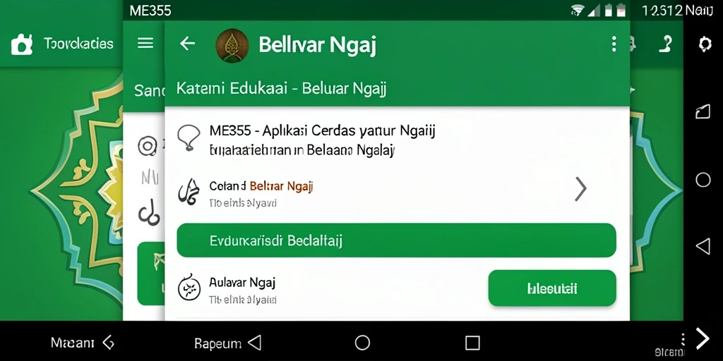 Antarmuka ME355 yang intuitif untuk Belajar Ngaji.