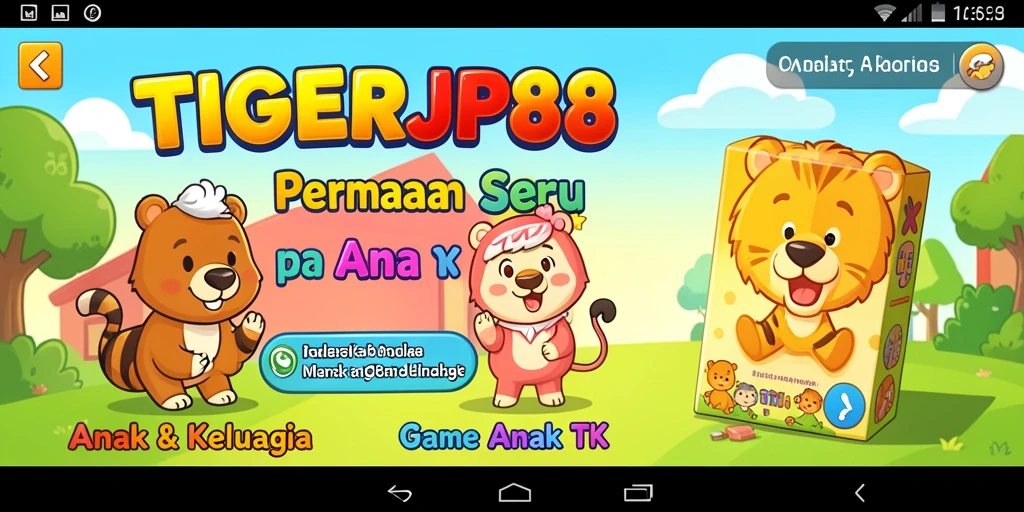 Tampilan antarmuka TIGERJP88 yang cerah dan menarik untuk anak-anak.